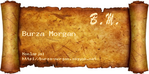 Burza Morgan névjegykártya